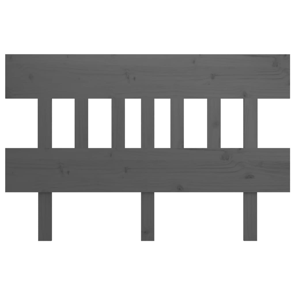 Tăblie de pat, gri, 203,5x3x81 cm, lemn masiv de pin GartenMobel Dekor