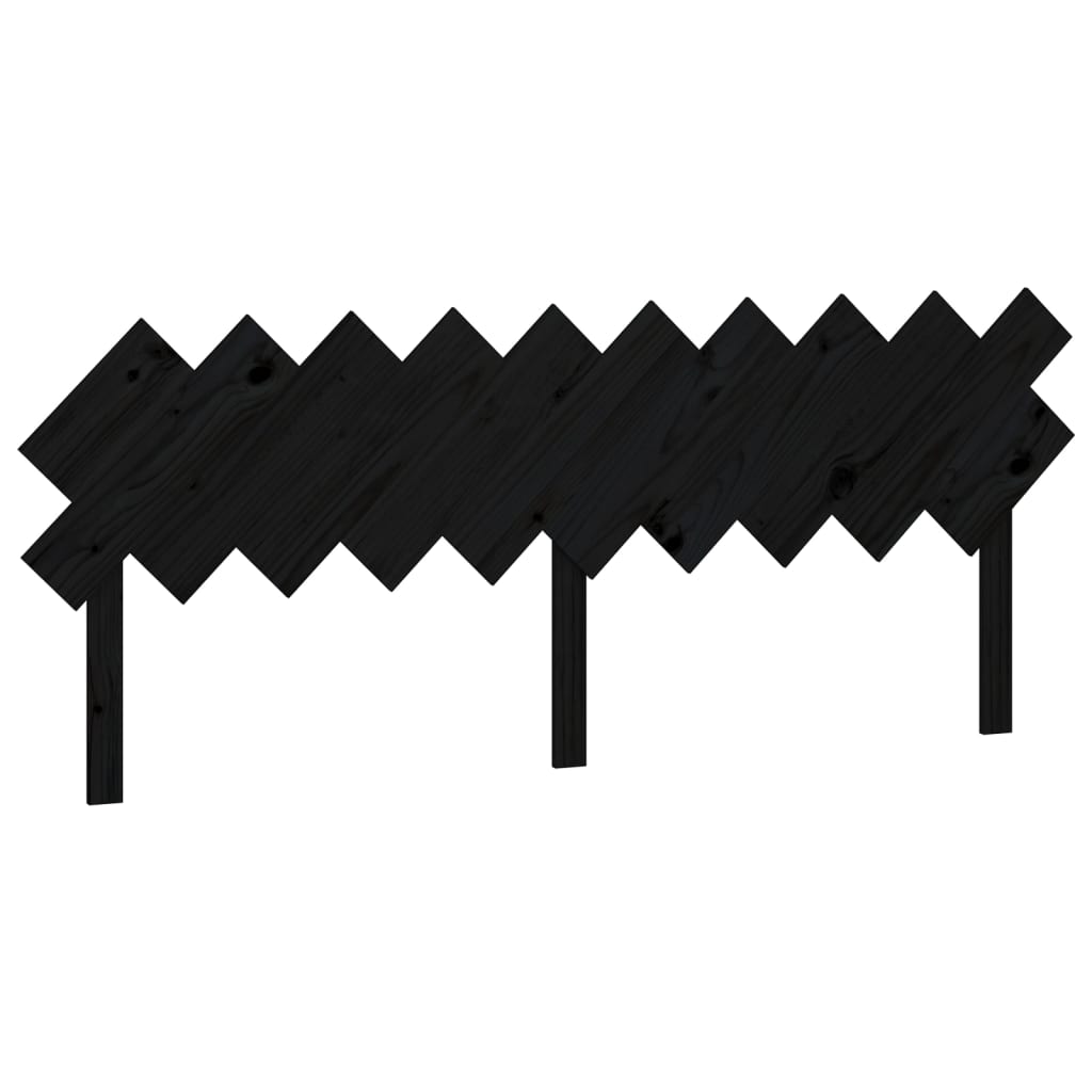 Tăblie de pat, negru, 196x3x80,5 cm, lemn masiv de pin GartenMobel Dekor