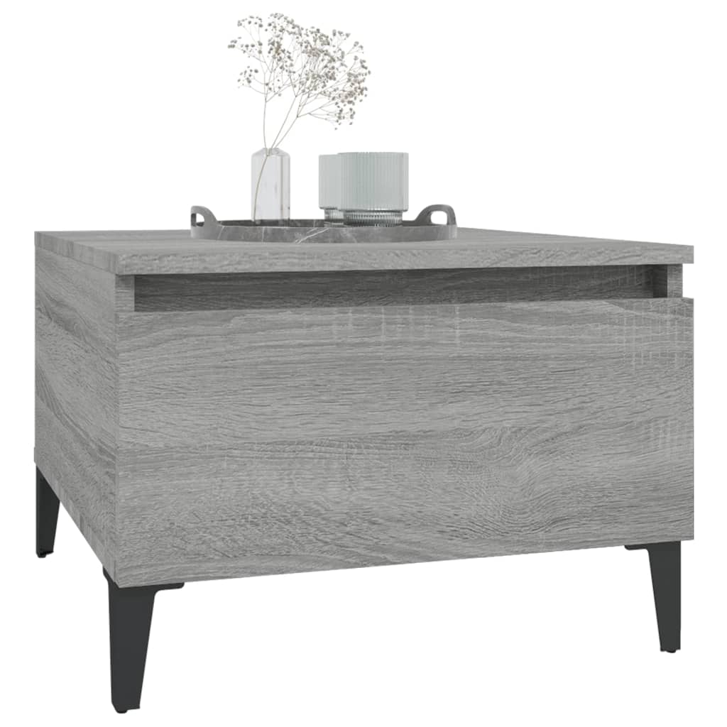 Mese laterale 2 buc. gri sonoma 50x46x35 cm lemn compozit GartenMobel Dekor