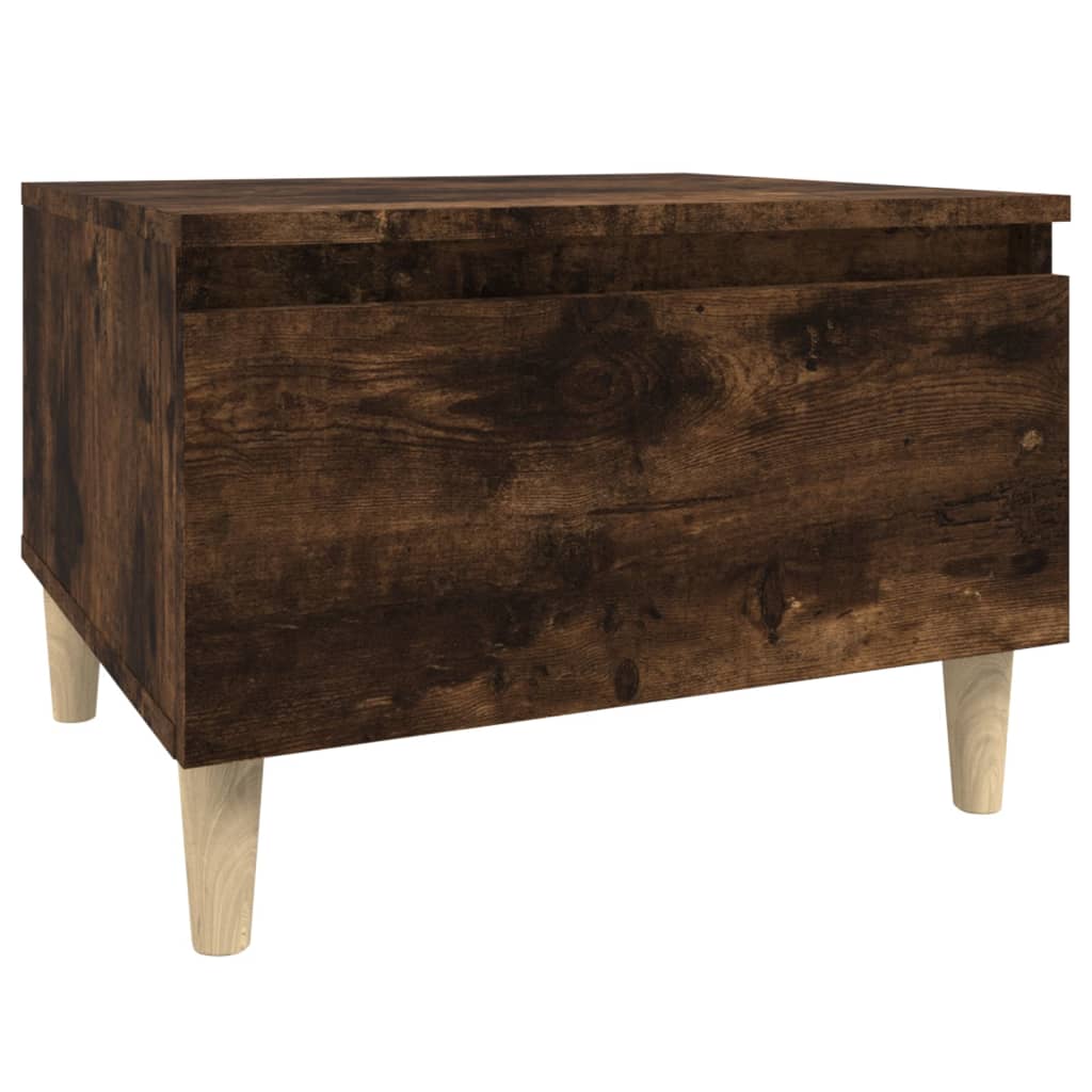 Mese laterale 2 buc. stejar fumuriu 50x46x35 cm lemn compozit GartenMobel Dekor