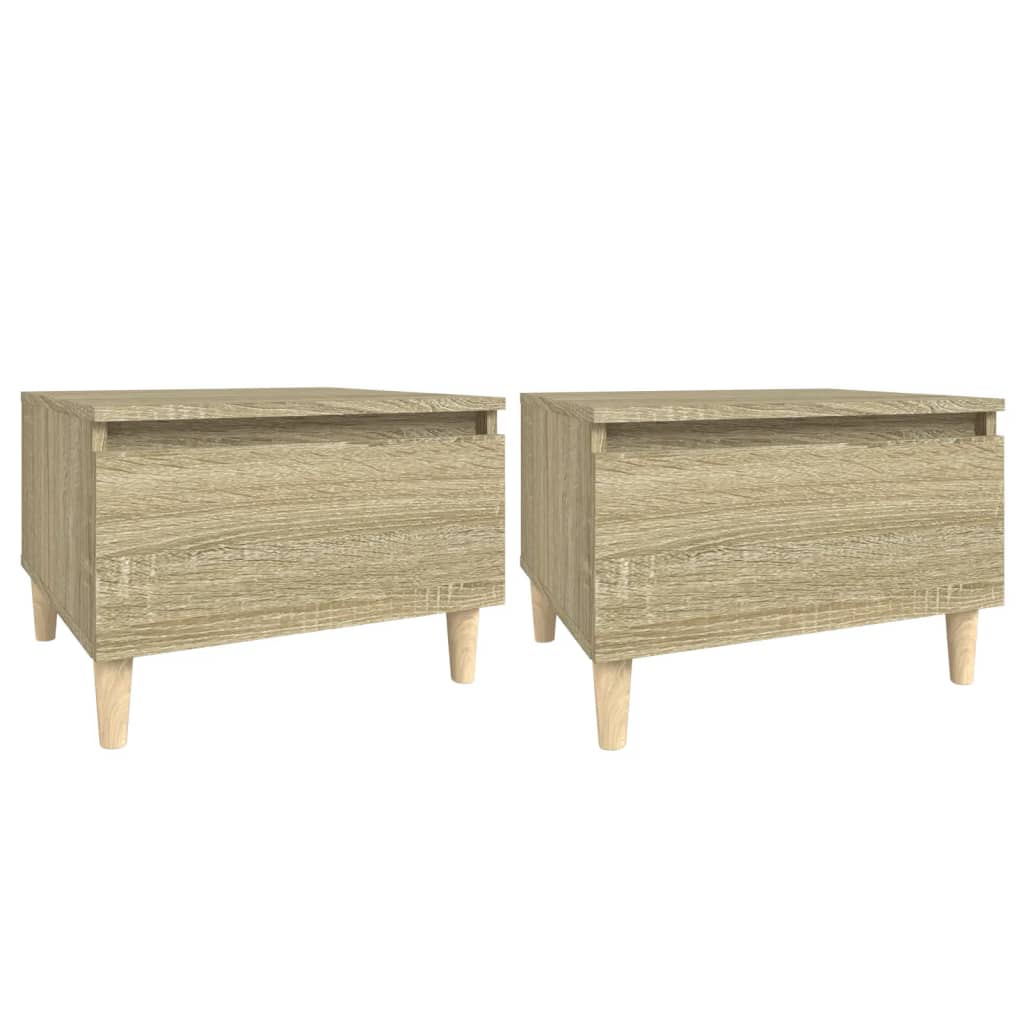 Mese laterale 2 buc. stejar sonoma 50x46x35 cm lemn compozit GartenMobel Dekor