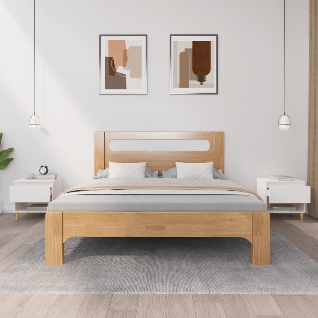 Noptiere, 2 buc., alb, 50x46x50 cm, lemn prelucrat GartenMobel Dekor