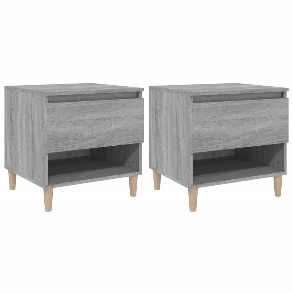 Noptiere, 2 buc., gri sonoma, 50x46x50 cm, lemn prelucrat GartenMobel Dekor