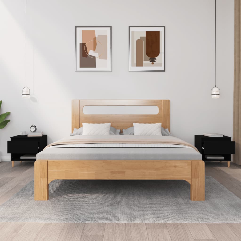 Noptiere, 2 buc., negru, 50x46x50 cm, lemn prelucrat GartenMobel Dekor