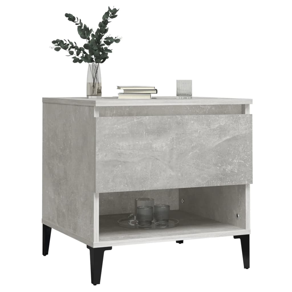 Mese laterale, 2 buc., gri beton, 50x46x50 cm, lemn compozit GartenMobel Dekor