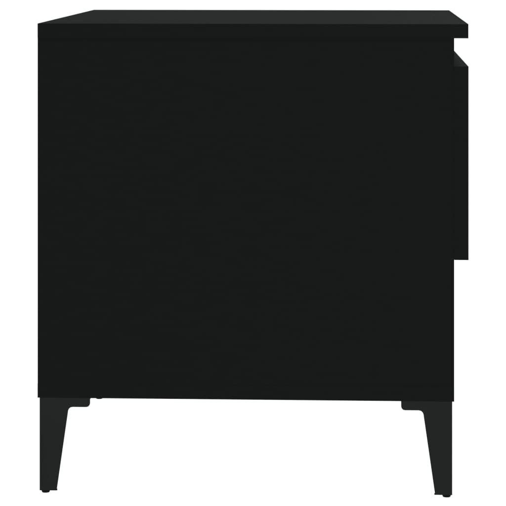 Mese laterale, 2 buc., negru, 50x46x50 cm, lemn compozit GartenMobel Dekor