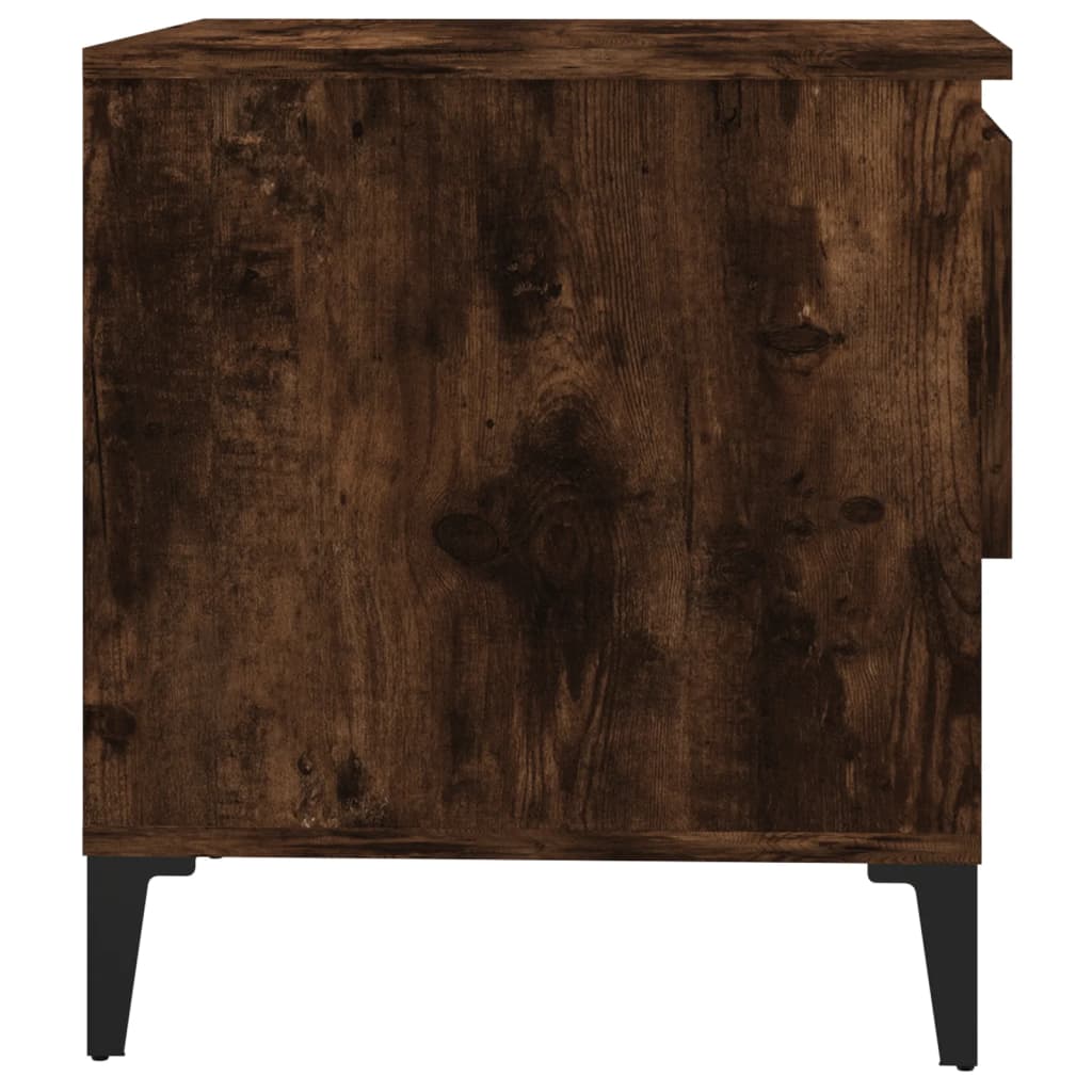 Mese laterale 2 buc. stejar fumuriu 50x46x50 cm lemn compozit GartenMobel Dekor