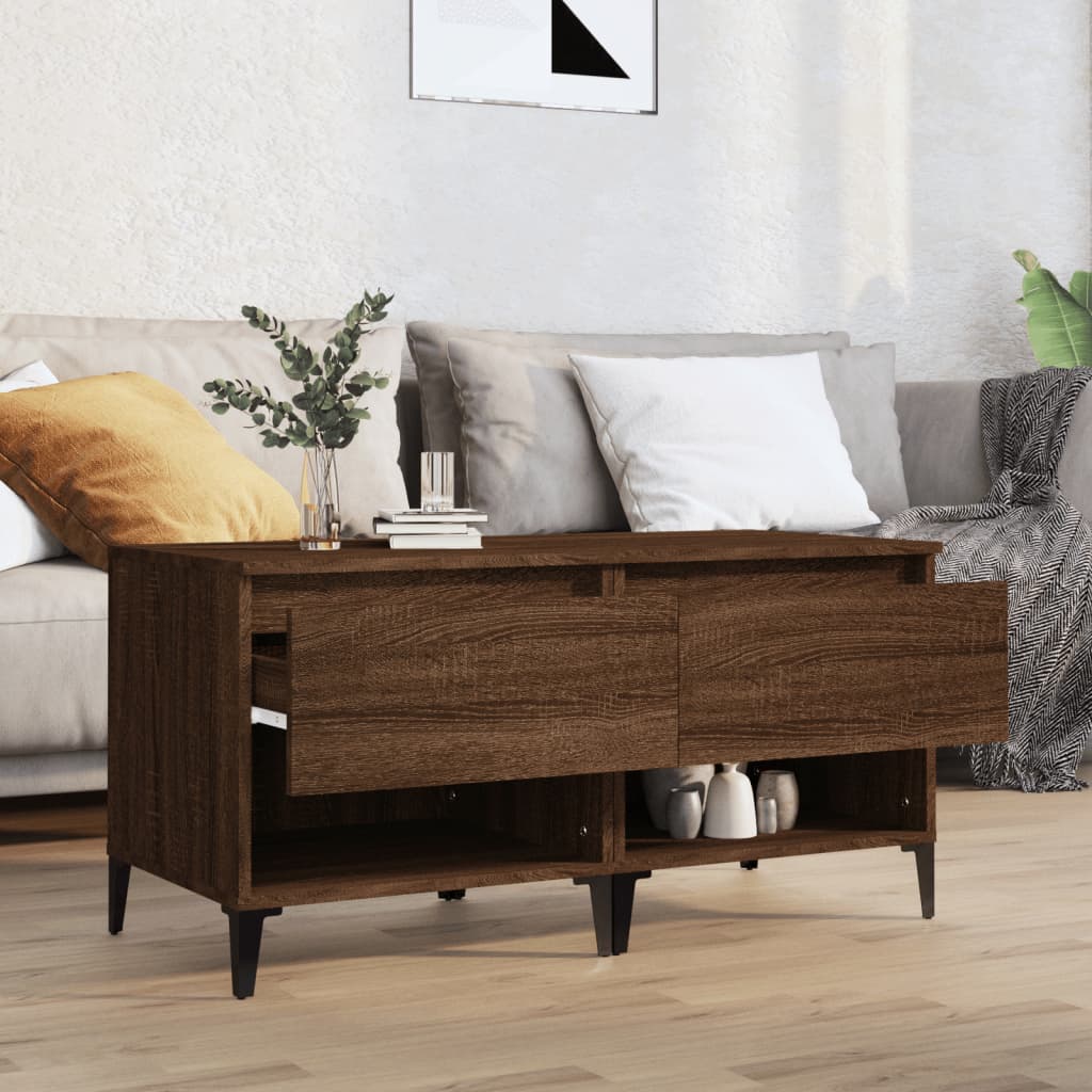 Mese laterale 2 buc. stejar maro 50x46x50 cm lemn compozit GartenMobel Dekor