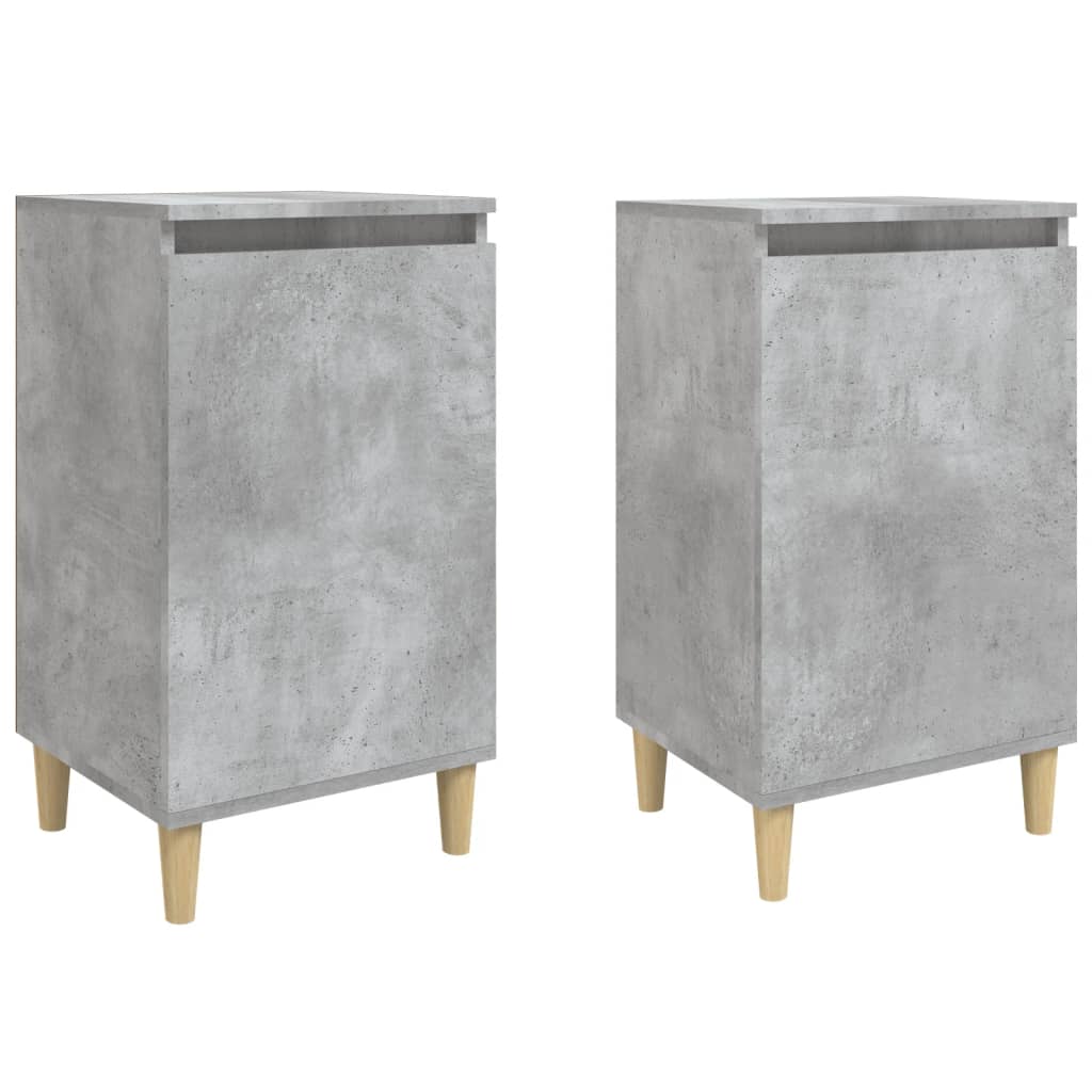 Noptiere, 2 buc., gri beton, 40x35x70 cm, lemn prelucrat GartenMobel Dekor