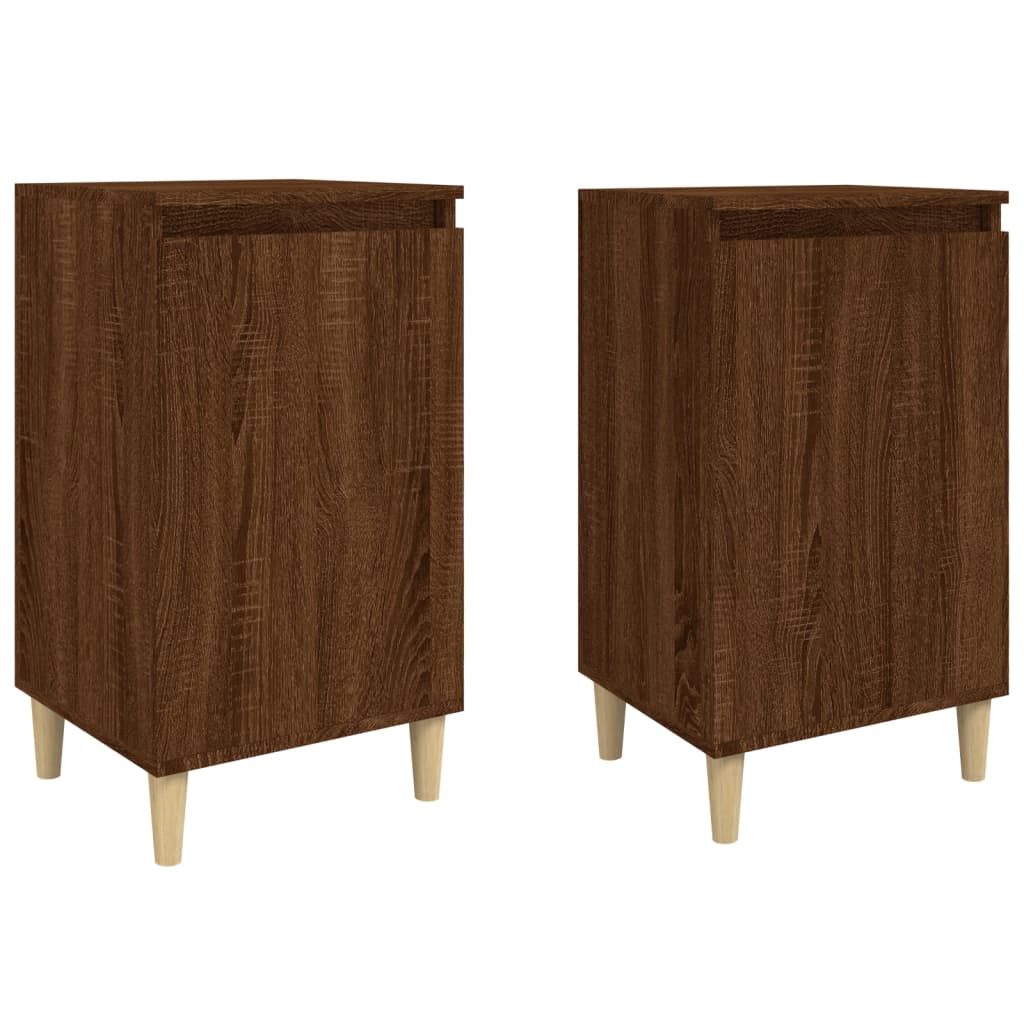 Noptiere, 2 buc., stejar maro, 40x35x70 cm, lemn prelucrat GartenMobel Dekor