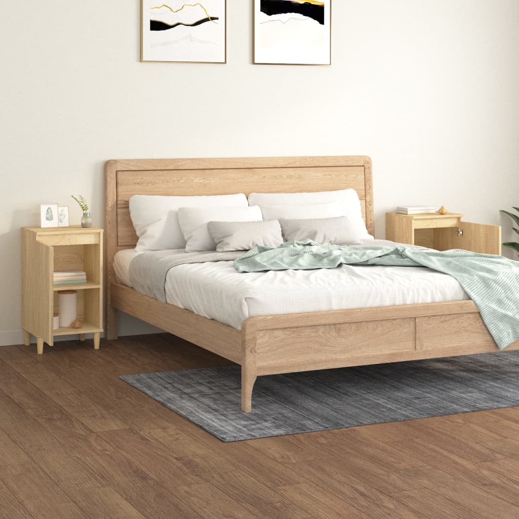 Noptiere, 2 buc., stejar sonoma, 40x35x70 cm, lemn prelucrat GartenMobel Dekor