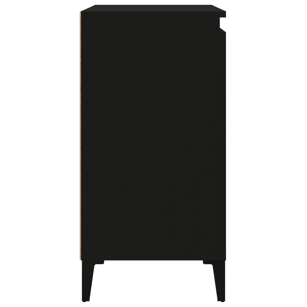 Noptiere, 2 buc, negru, 40x35x70 cm, lemn prelucrat GartenMobel Dekor