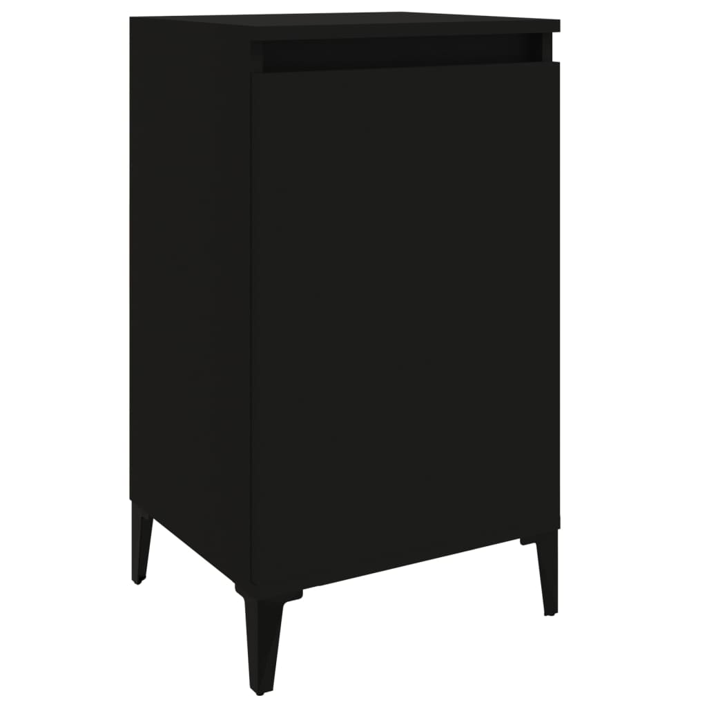 Noptiere, 2 buc, negru, 40x35x70 cm, lemn prelucrat GartenMobel Dekor