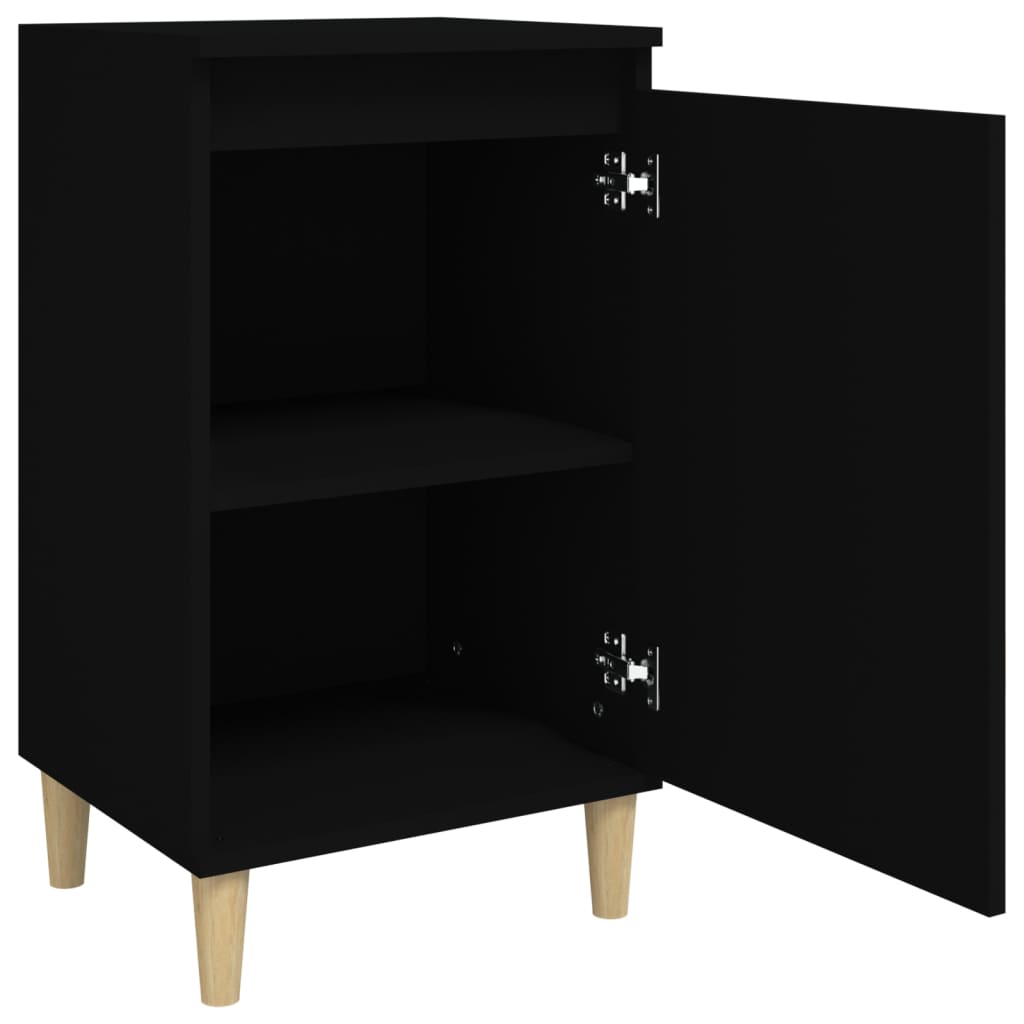 Noptiere, 2 buc, negru, 40x35x70 cm, lemn prelucrat GartenMobel Dekor