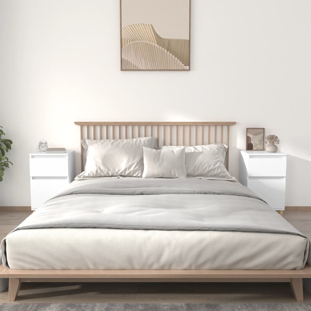 Noptiere, 2 buc., alb, 40x35x70 cm GartenMobel Dekor
