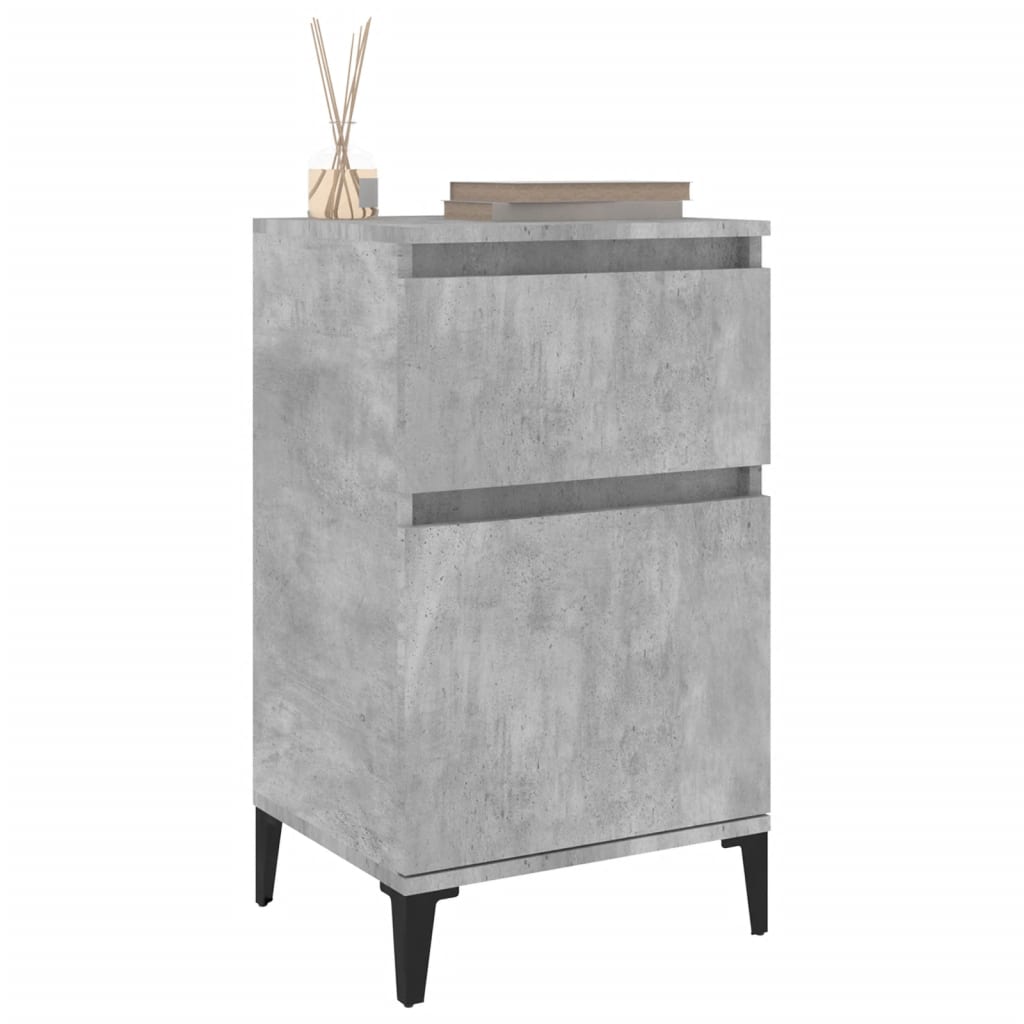 Noptiere, 2 buc., gri beton, 40x35x70 cm GartenMobel Dekor