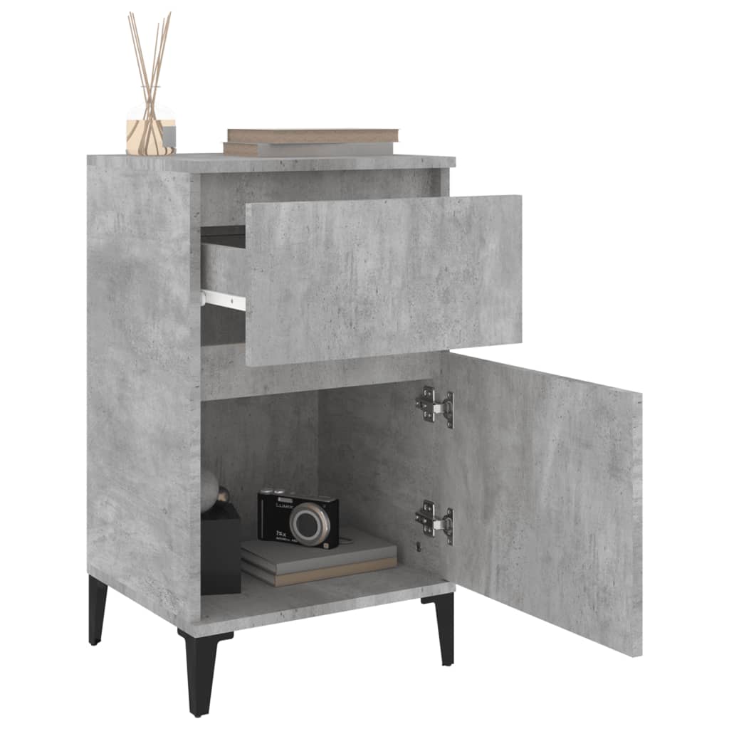 Noptiere, 2 buc., gri beton, 40x35x70 cm GartenMobel Dekor