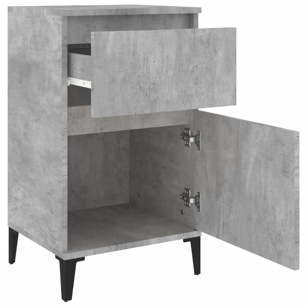 Noptiere, 2 buc., gri beton, 40x35x70 cm GartenMobel Dekor