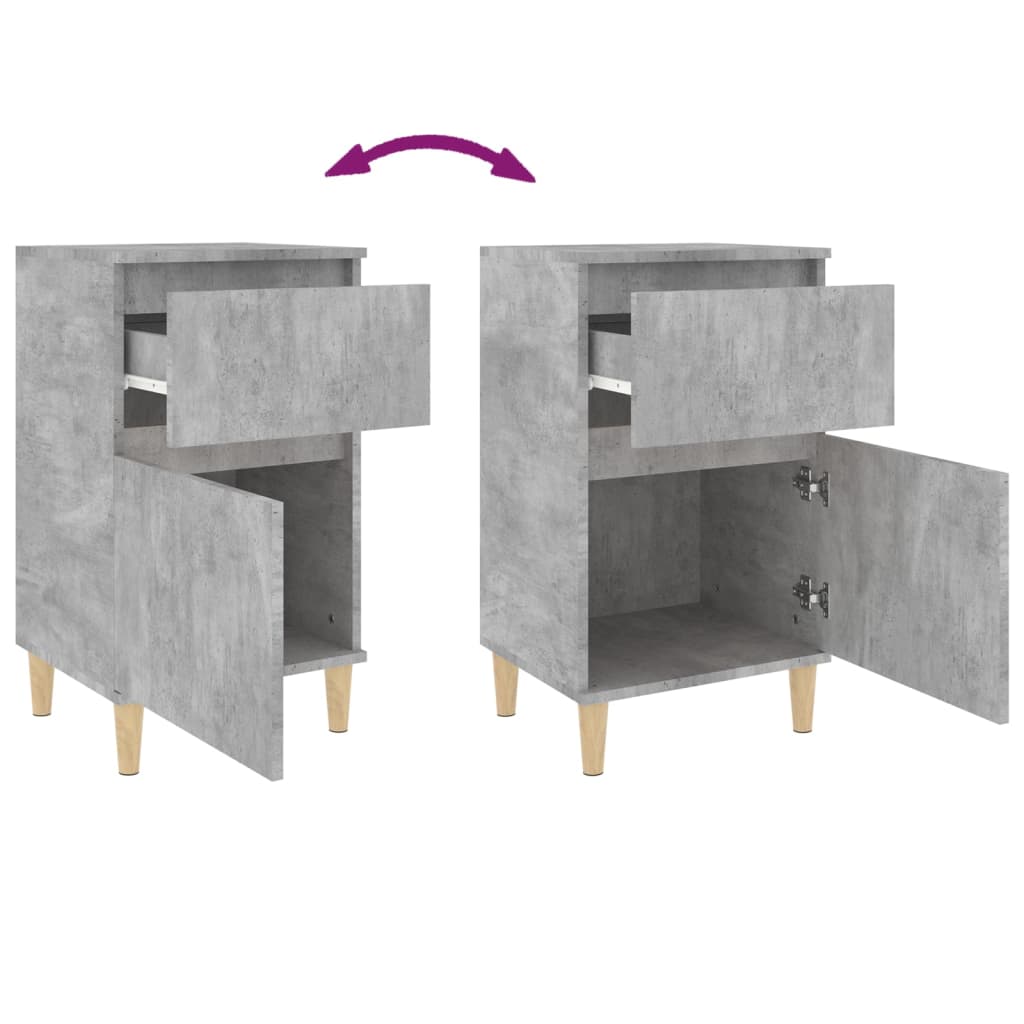 Noptiere, 2 buc., gri beton, 40x35x70 cm GartenMobel Dekor