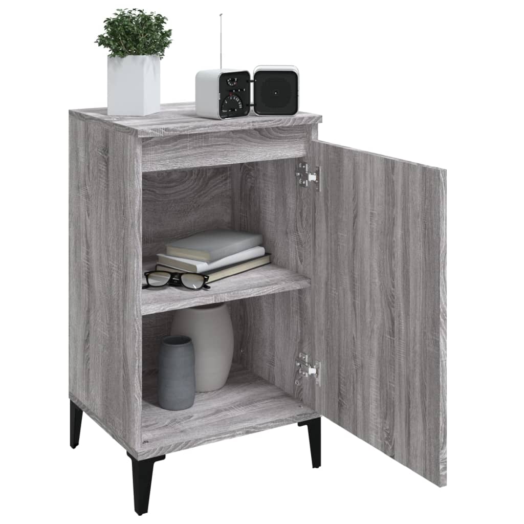 Noptiere, 2 buc., gri sonoma, 40x35x70 cm, lemn prelucrat GartenMobel Dekor