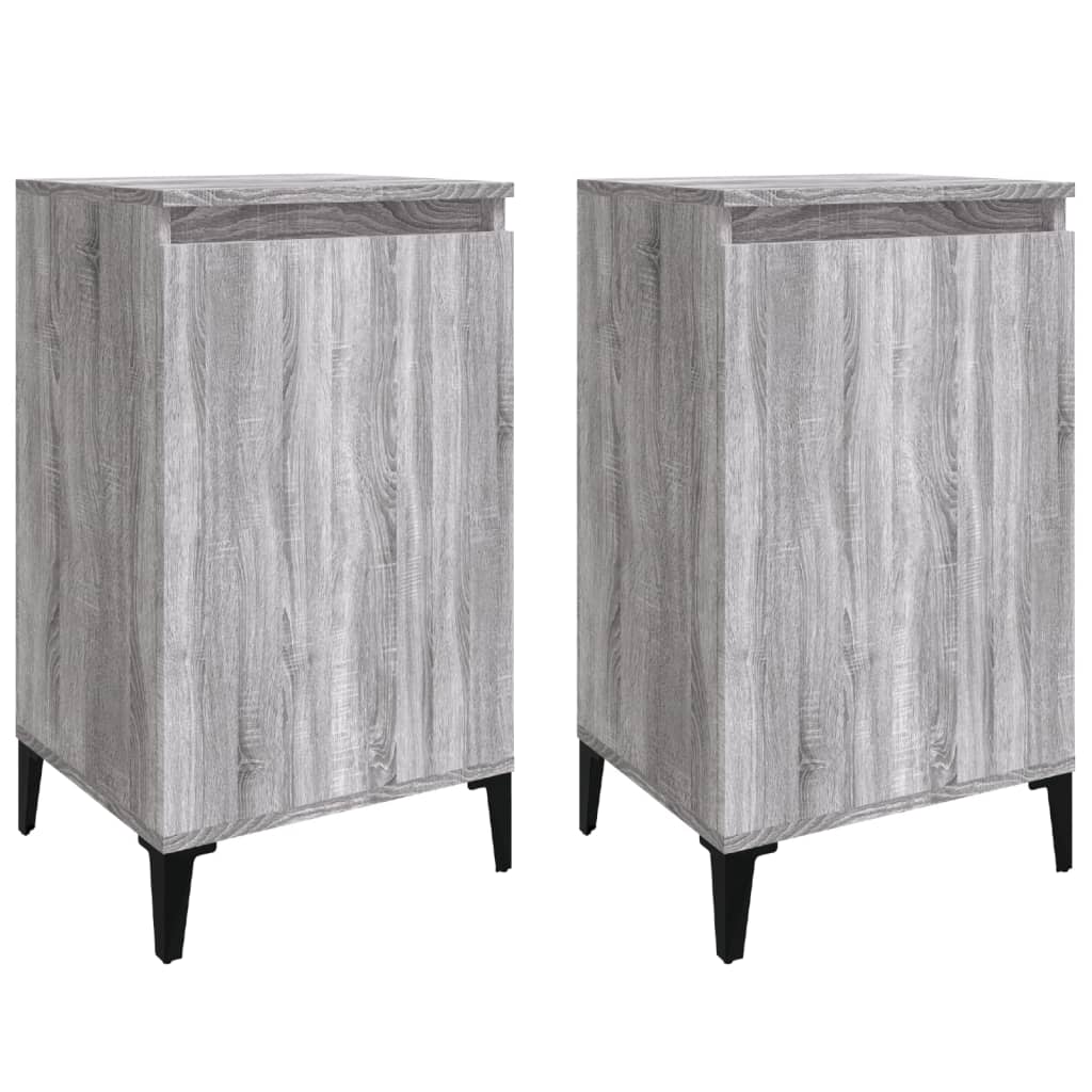Noptiere, 2 buc., gri sonoma, 40x35x70 cm, lemn prelucrat GartenMobel Dekor
