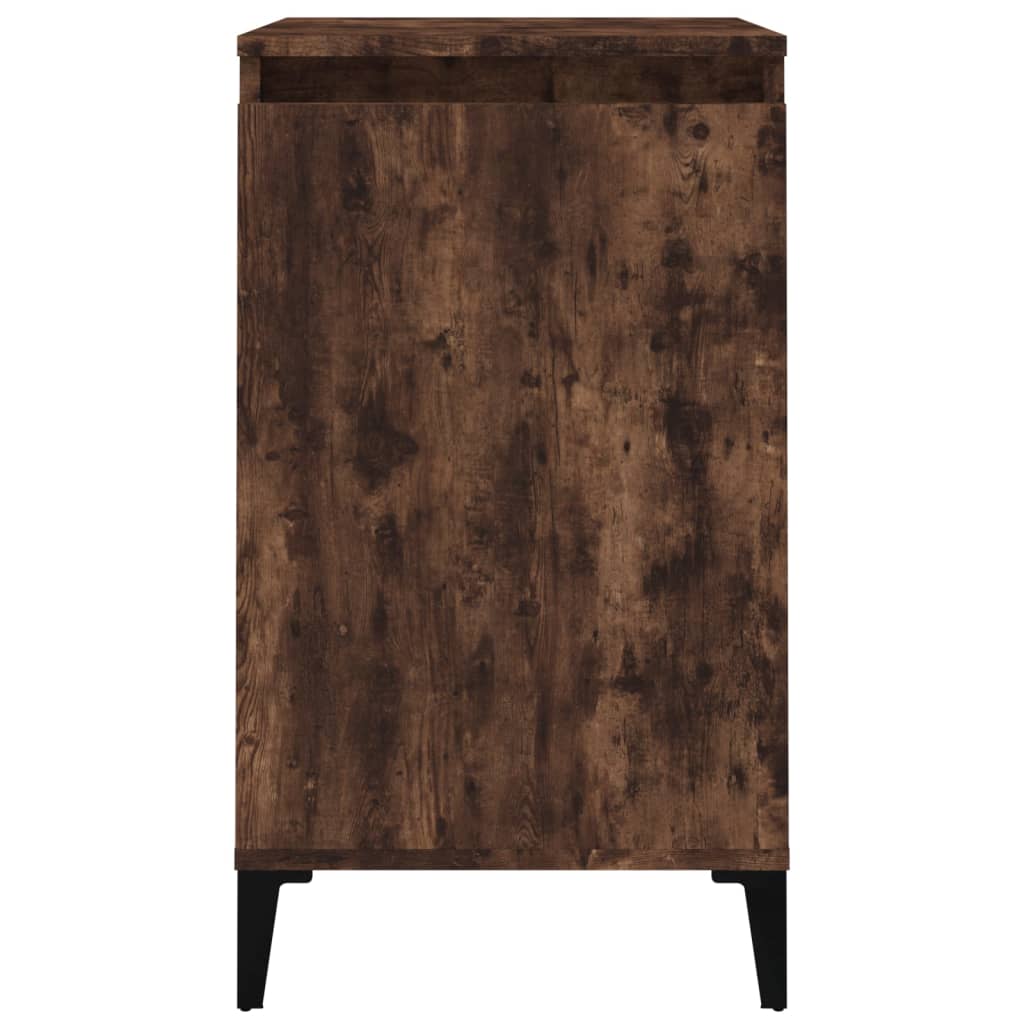 Noptiere, 2 buc., stejar afumat, 40x35x70 cm, lemn prelucrat GartenMobel Dekor