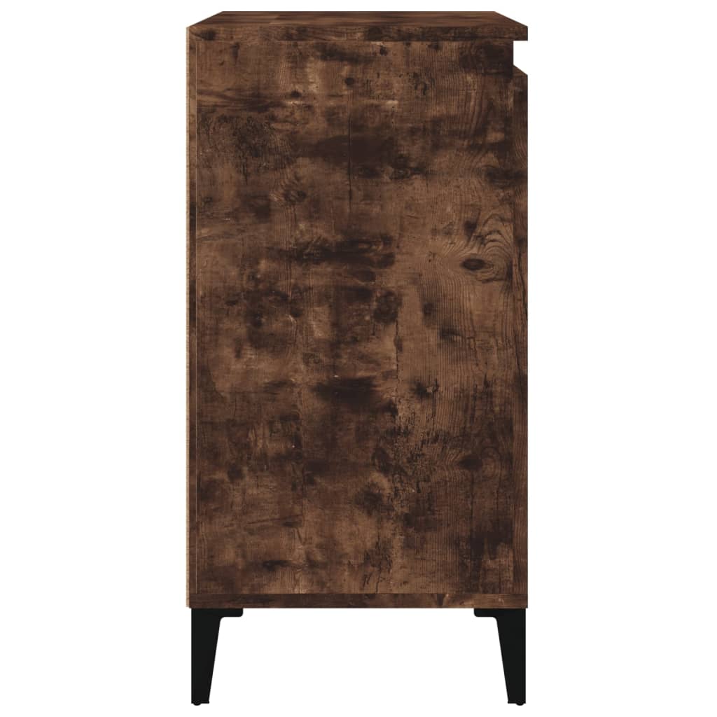 Noptiere, 2 buc., stejar afumat, 40x35x70 cm, lemn prelucrat GartenMobel Dekor