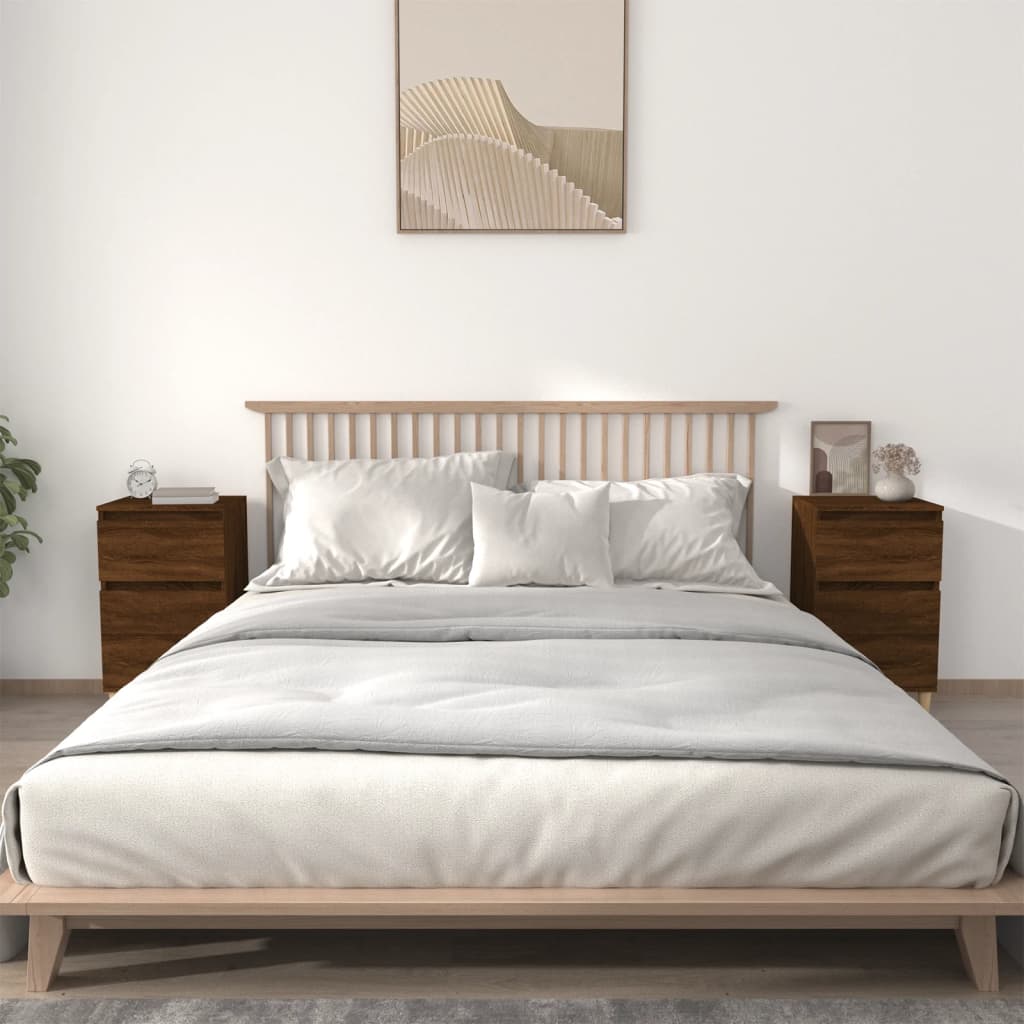 Noptiere, 2 buc., stejar maro, 40x35x70 cm GartenMobel Dekor