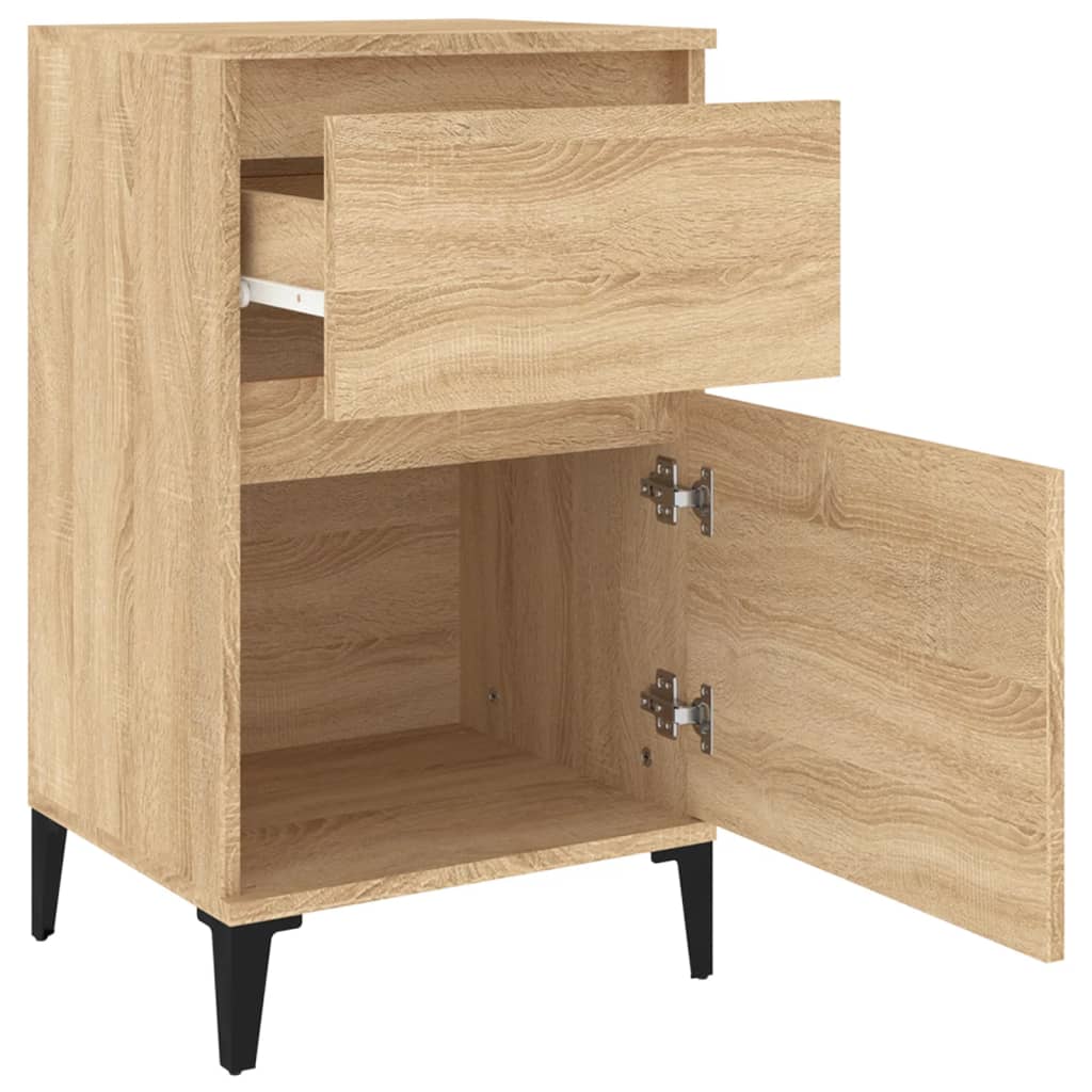 Noptiere, 2 buc., stejar sonoma, 40x35x70 cm, lemn prelucrat GartenMobel Dekor