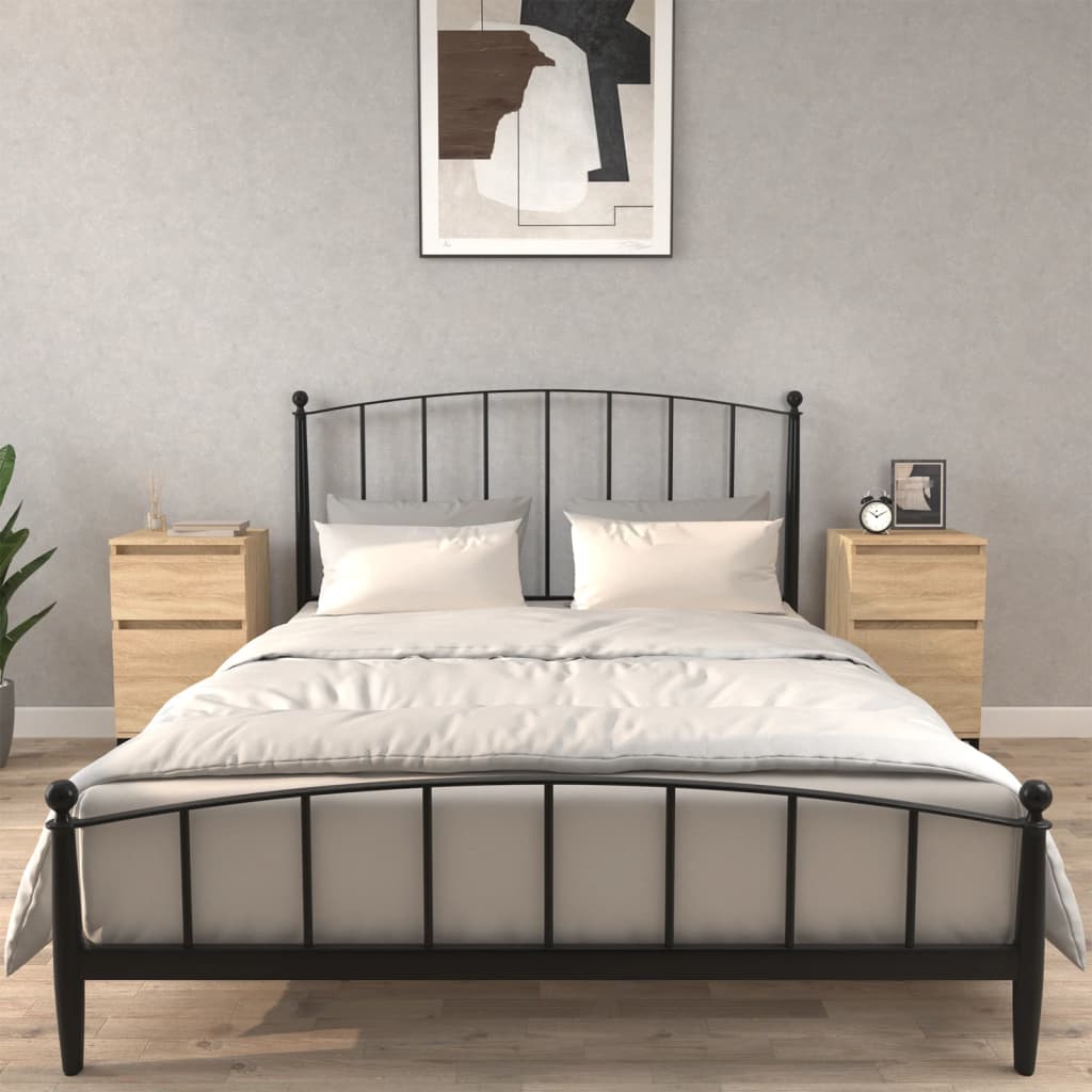 Noptiere, 2 buc., stejar sonoma, 40x35x70 cm, lemn prelucrat GartenMobel Dekor