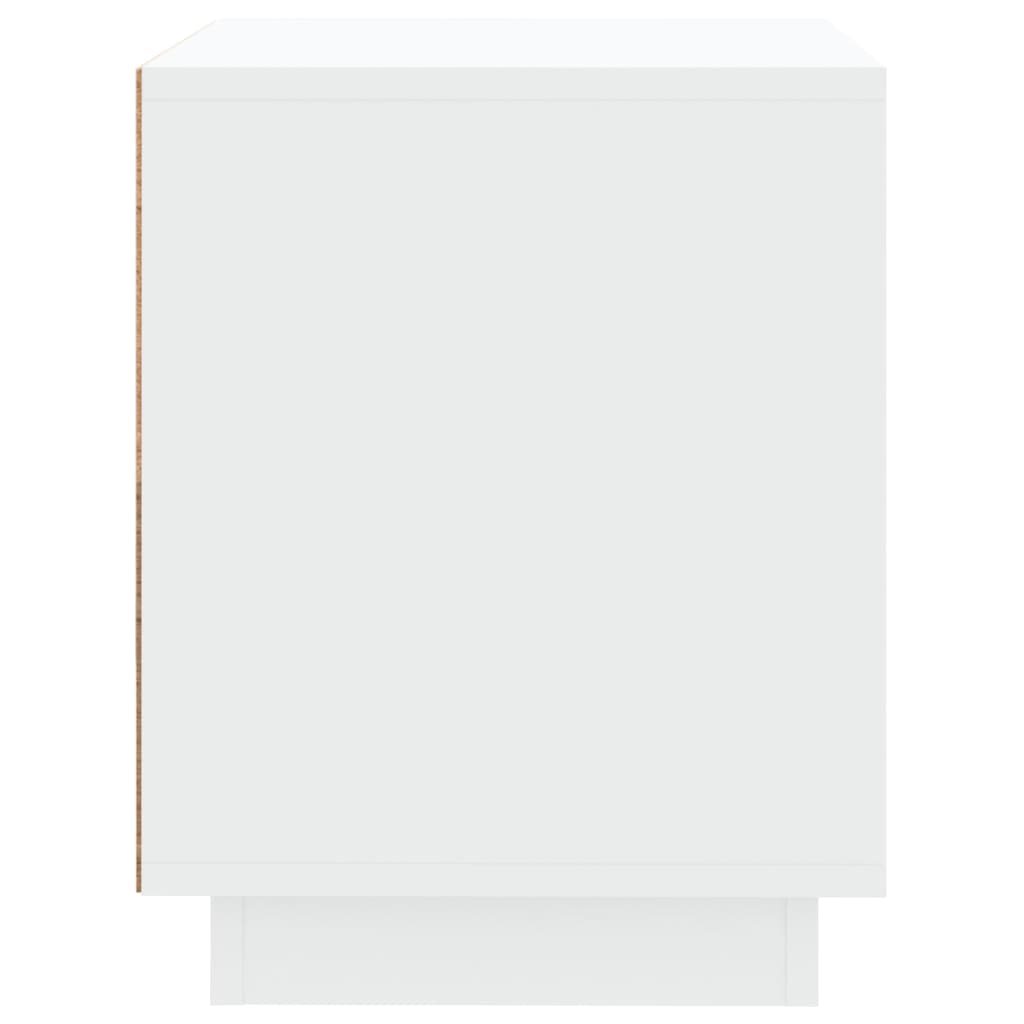 Noptiere, 2 buc, alb, 44x35x45 cm, lemn prelucrat GartenMobel Dekor