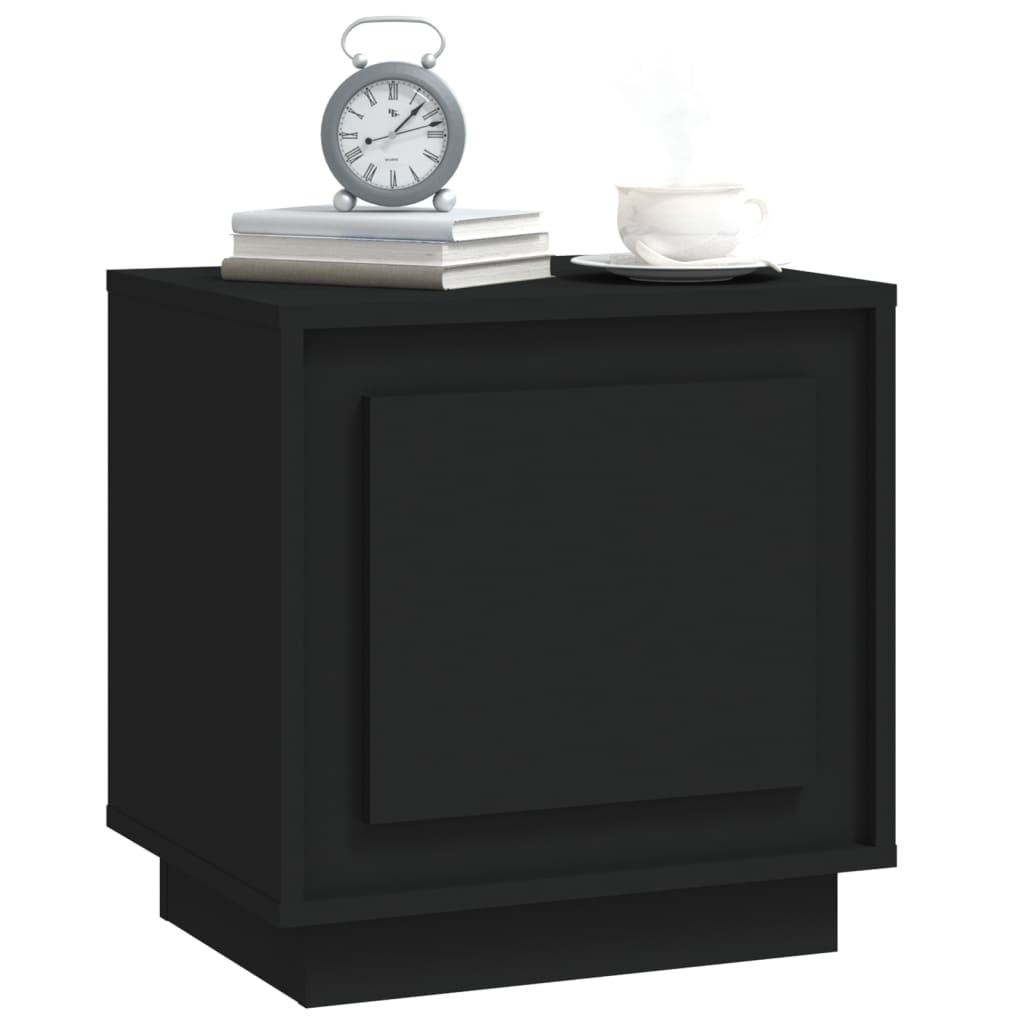 Noptiere, 2 buc, negru, 44x35x45 cm, lemn prelucrat GartenMobel Dekor