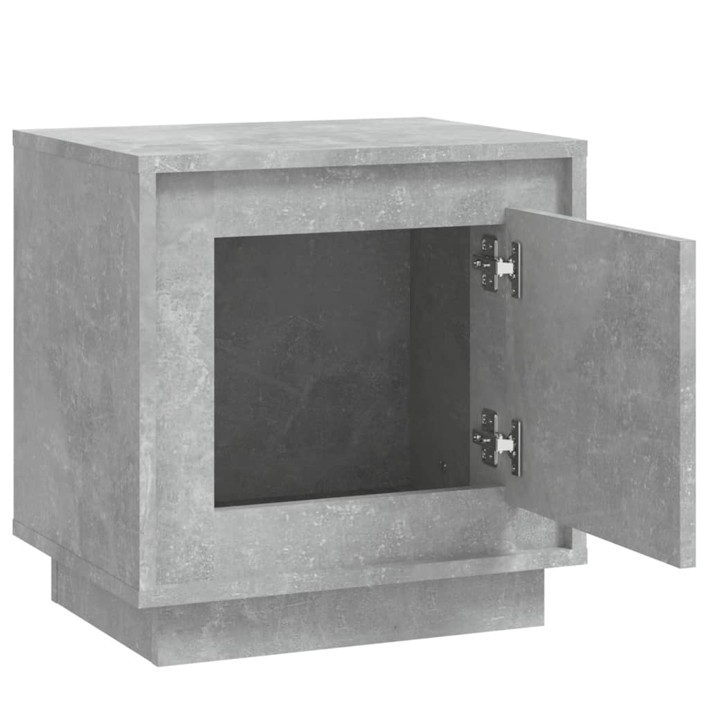 Noptieră, gri beton, 44x35x45 cm, lemn prelucrat GartenMobel Dekor
