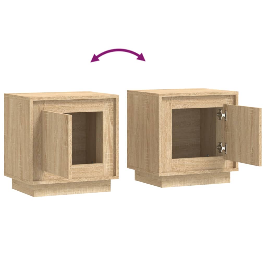Noptiere, 2 buc., stejar sonoma, 44x35x45 cm, lemn prelucrat GartenMobel Dekor