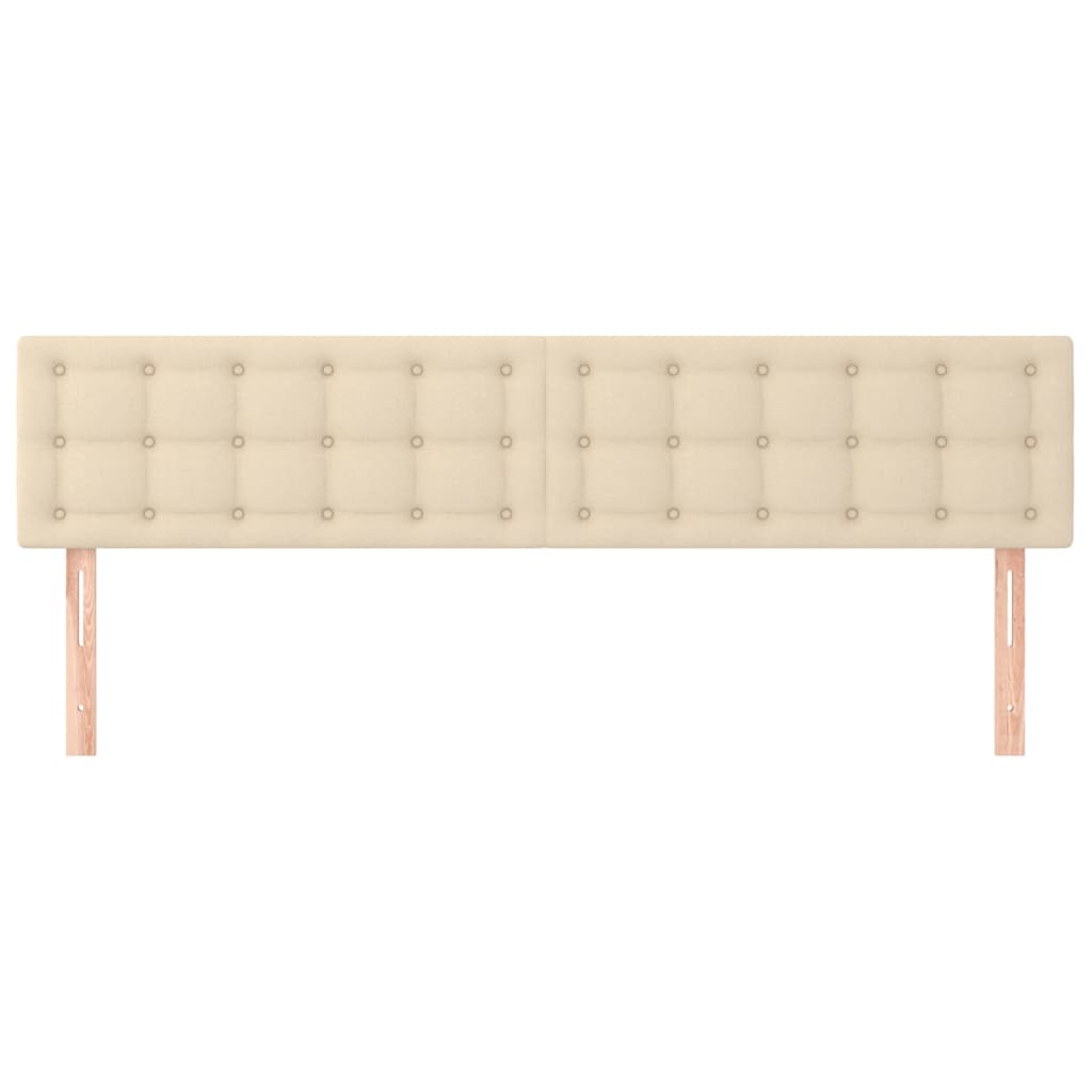 Tăblii de pat, 2 buc, crem, 80x5x78/88 cm, textil GartenMobel Dekor