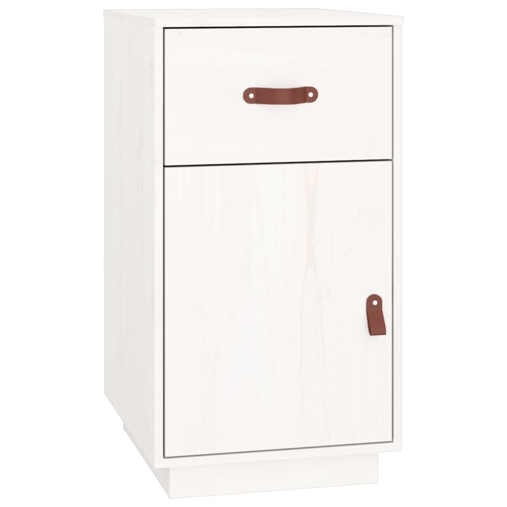 Dulap de birou, alb, 40x50x75 cm, lemn masiv de pin GartenMobel Dekor