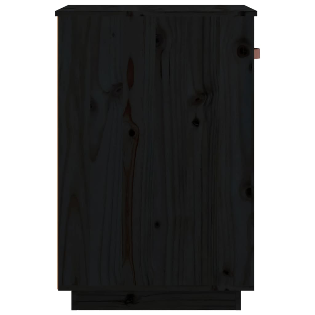 Dulap de birou, negru, 40x50x75 cm, lemn masiv de pin GartenMobel Dekor