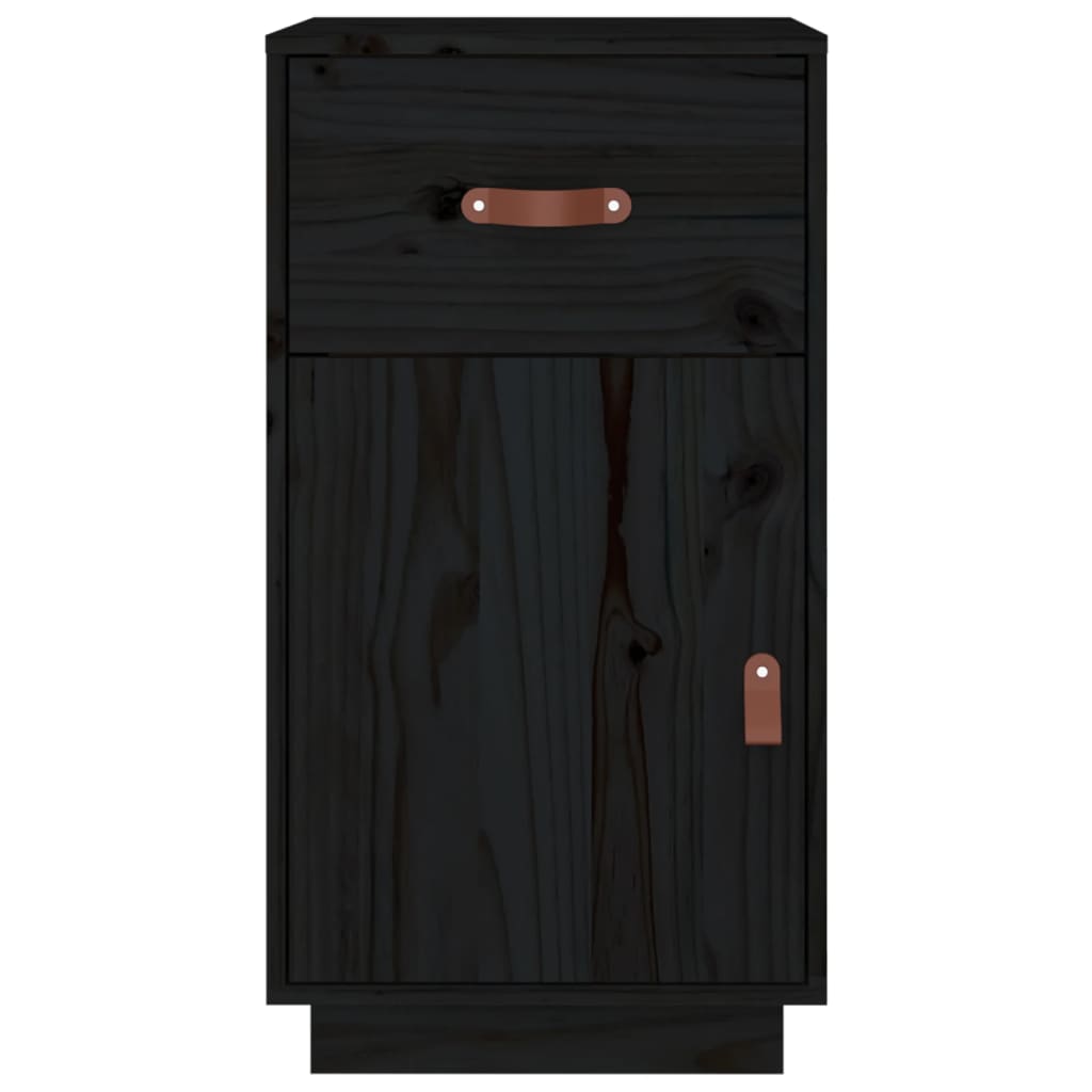 Dulap de birou, negru, 40x50x75 cm, lemn masiv de pin GartenMobel Dekor