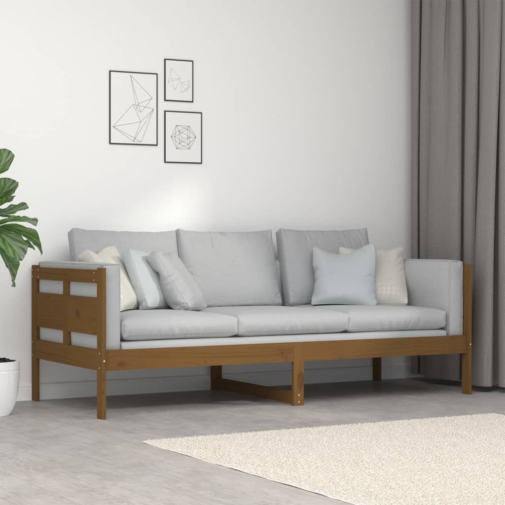 Pat de zi, maro miere, 80x200 cm, lemn masiv de pin GartenMobel Dekor