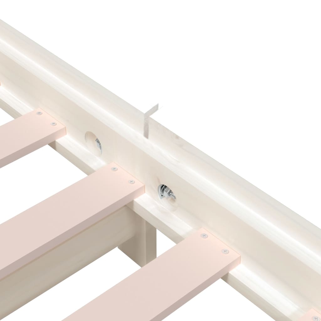 Pat stivuibil, alb, 90x190 cm, lemn masiv de pin GartenMobel Dekor