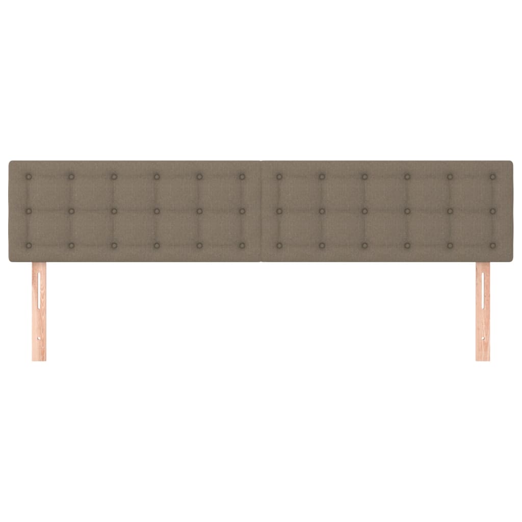 Tăblii de pat, 2 buc, gri taupe, 90x5x78/88 cm, textil GartenMobel Dekor