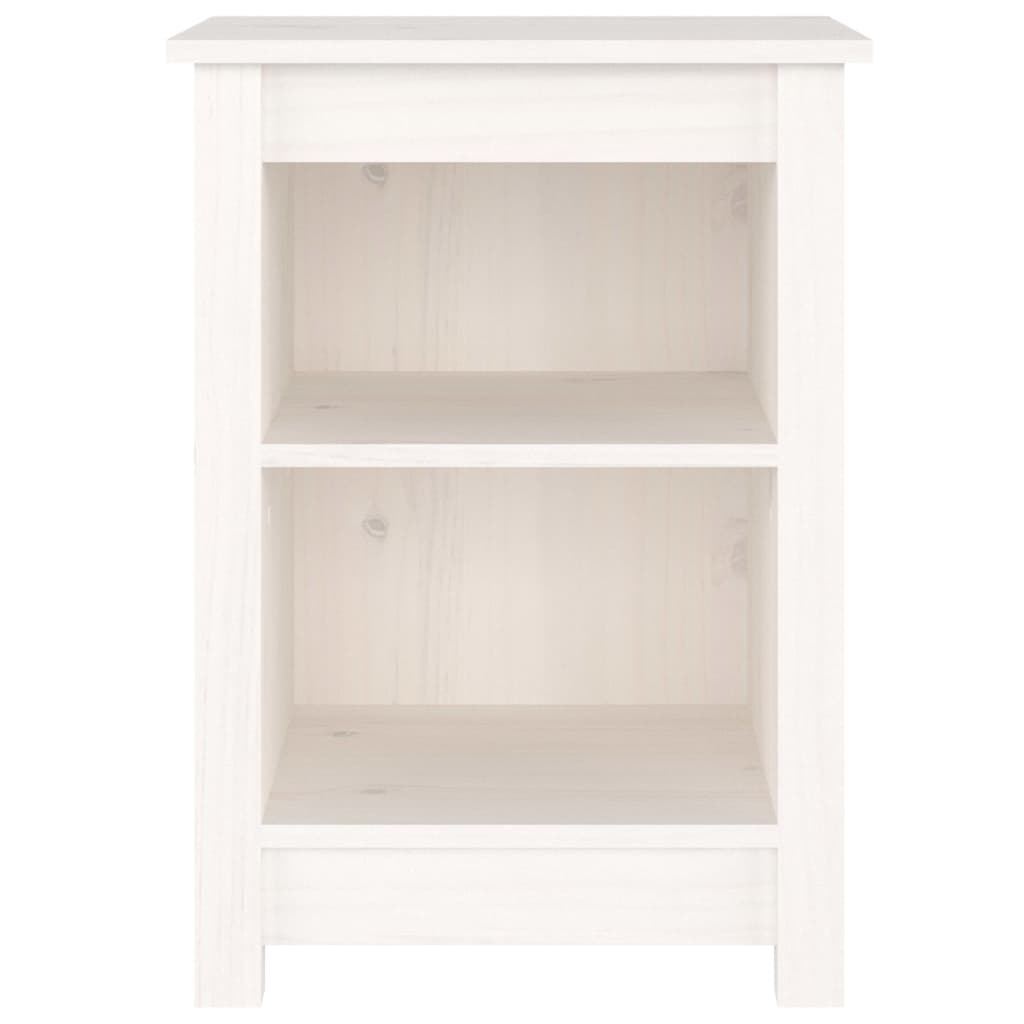Noptiere, 2 buc., alb, 40x35x55 cm, lemn masiv de pin GartenMobel Dekor