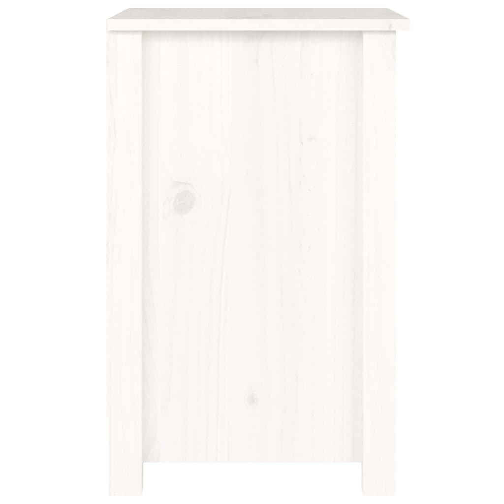 Noptiere, 2 buc., alb, 40x35x55 cm, lemn masiv de pin GartenMobel Dekor