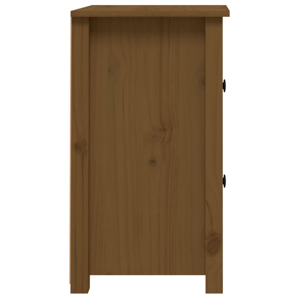 Noptiere, 2 buc, maro miere, 40x35x61,5 cm, lemn masiv de pin GartenMobel Dekor