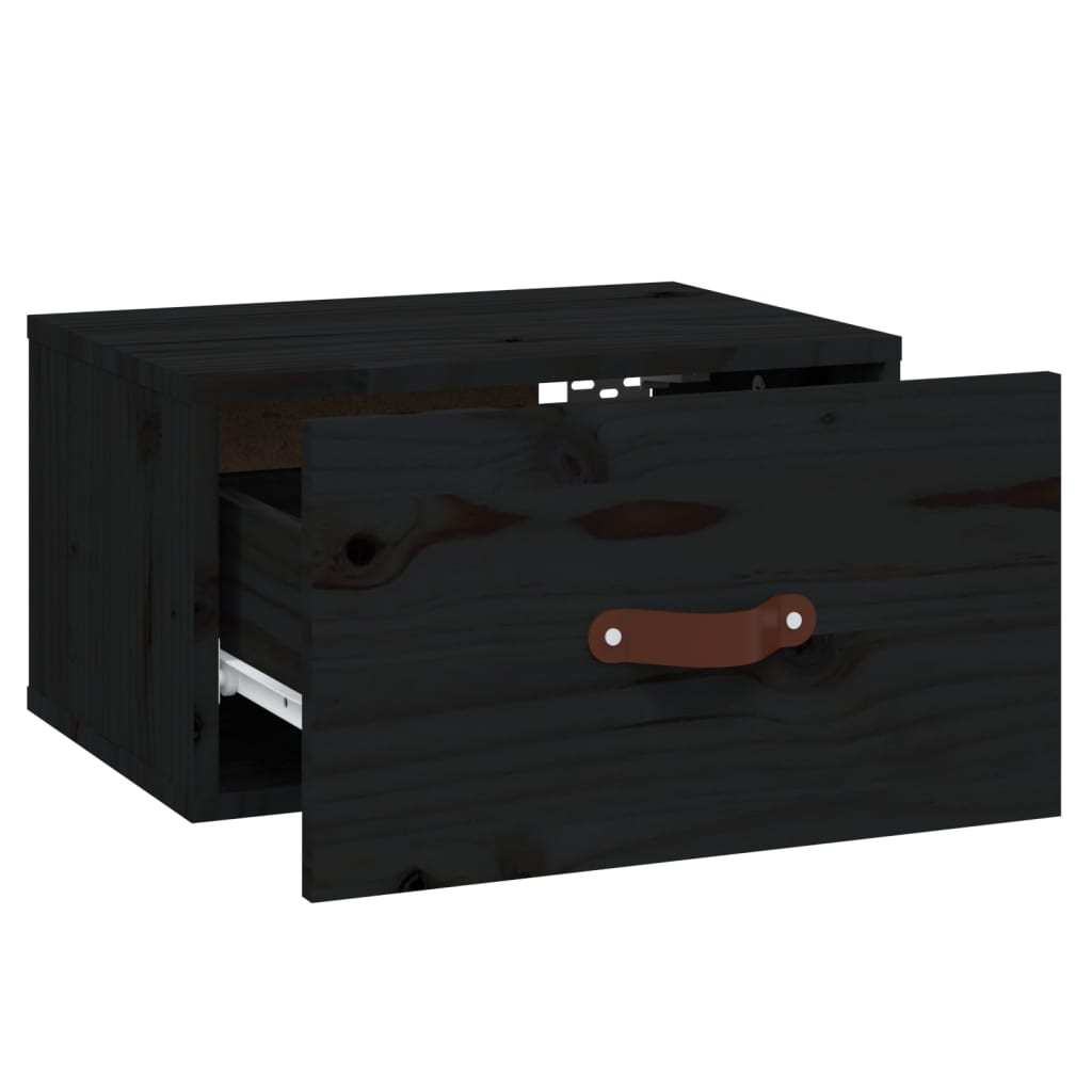 Noptiere de perete, 2 buc., negru, 40x29,5x22 cm GartenMobel Dekor