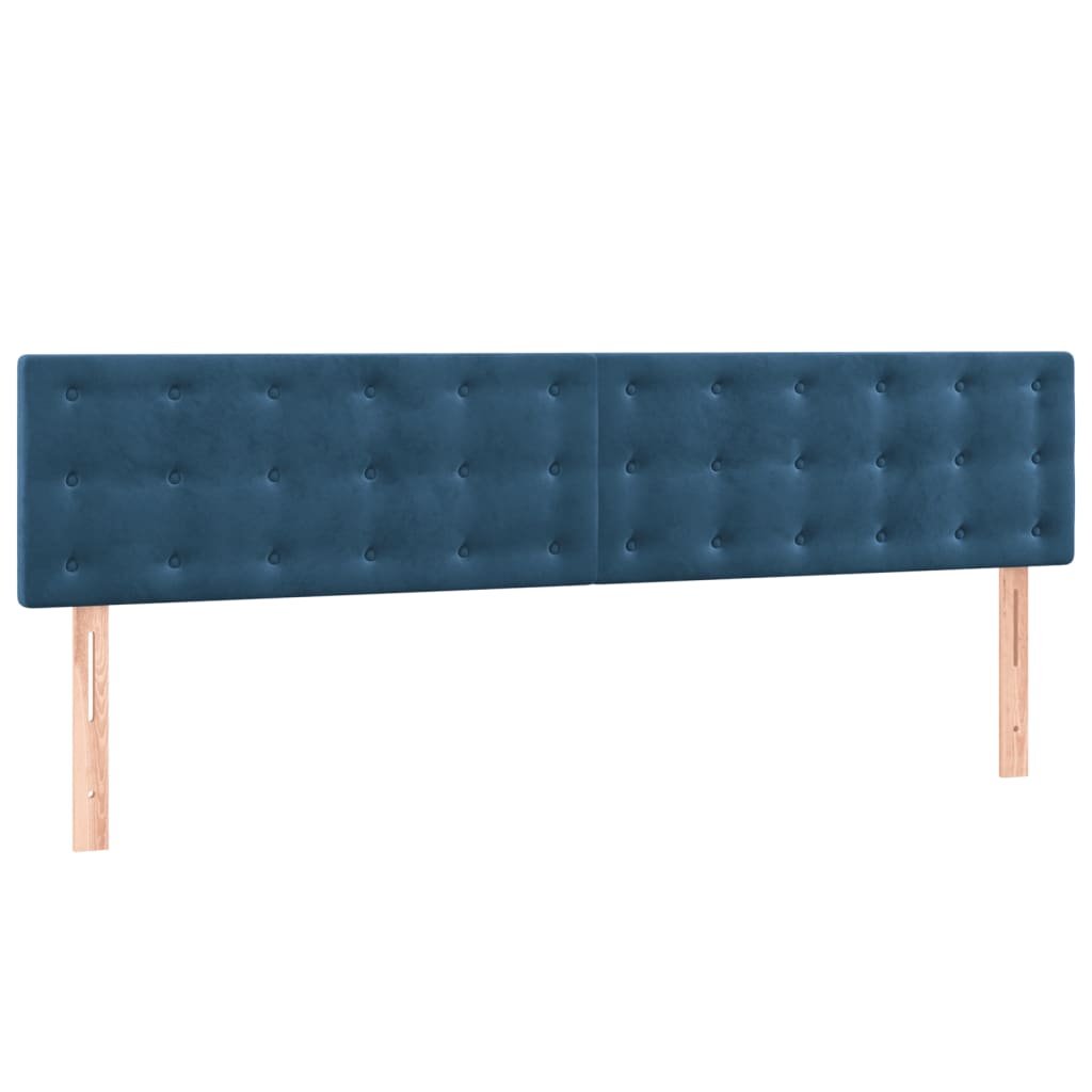 Pat box spring cu saltea, albastru închis, 180x200 cm, catifea GartenMobel Dekor