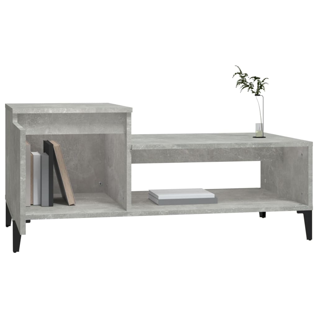 Măsuță de cafea, gri beton, 100x50x45 cm, lemn prelucrat GartenMobel Dekor