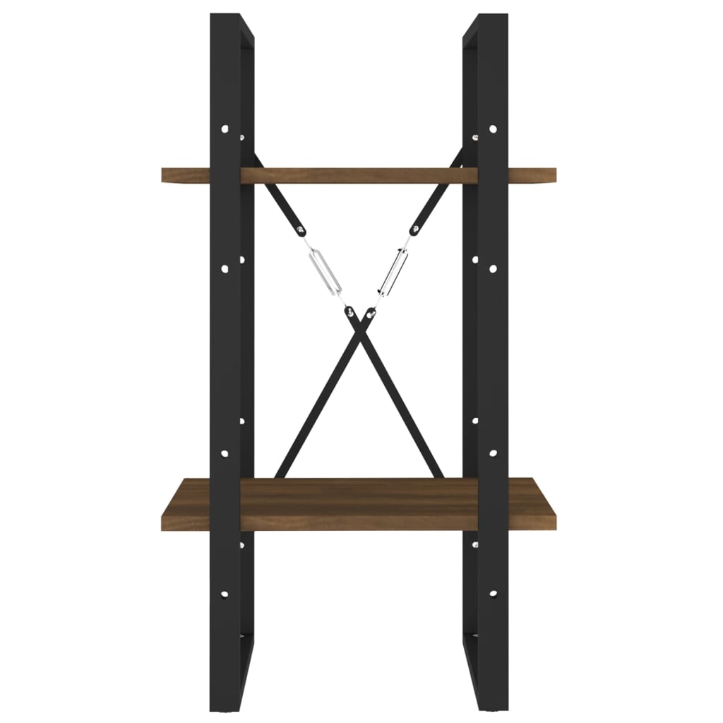 Bibliotecă cu 2 niveluri stejar maro 40x30x70 cm lemn compozit GartenMobel Dekor