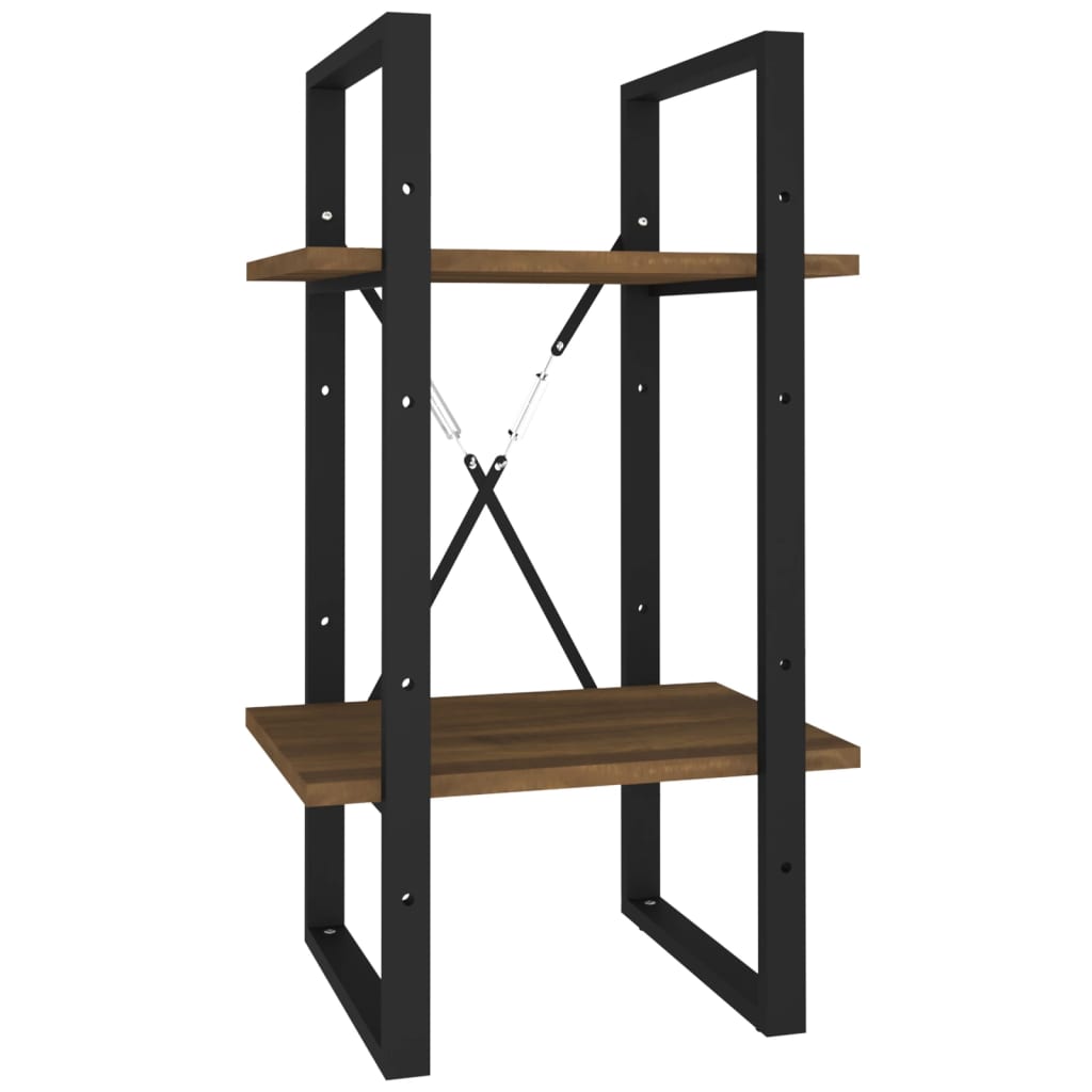 Bibliotecă cu 2 niveluri stejar maro 40x30x70 cm lemn compozit GartenMobel Dekor