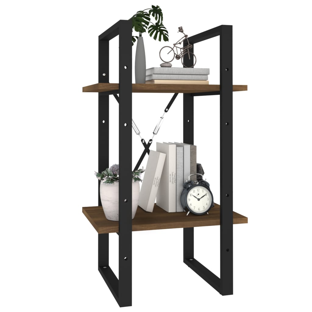 Bibliotecă cu 2 niveluri stejar maro 40x30x70 cm lemn compozit GartenMobel Dekor